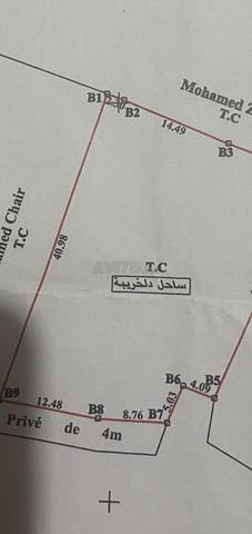 أرض 990 متر مربع قابلة للبناء في طنجة، مُسجَّلة