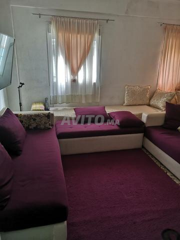 Salon de 3 canapés, coussins et petit tapis - 2