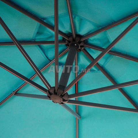 Parasol Suspendue 300 Cm Inclinable - Bleu Canard - 2