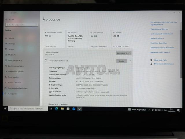 Acer Swift 3 i7 – SSD 477Go Très Bon État - 2