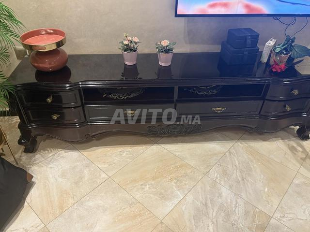 خزانة تلفزيون عتيقة من خشب البلوط - 2