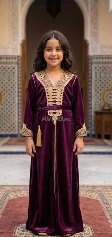 Caftan موبرة pour filles, magnifique et élégant avec ceinture caftan