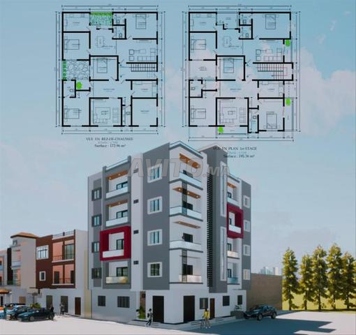 Terrains commerciaux 4 étages avec sous-sol à vendre au centre de Tiznit