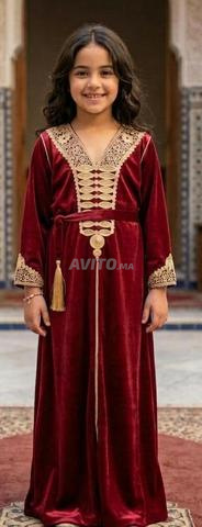 قفطان موبرة مطروز بنات صغار رائع - 2