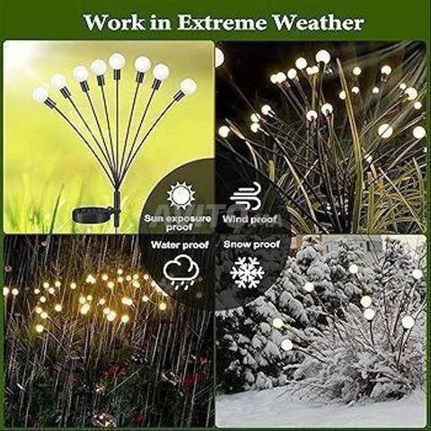 قطعتان مصابيح شمسية خارجية مزودة بـ 10 مصابيح LED - 2