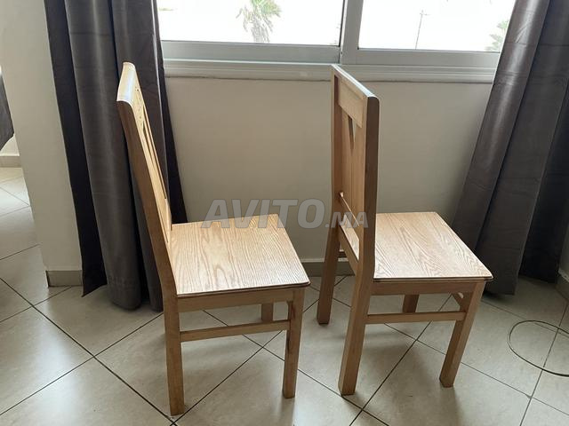 4 كراسي جميلة وقوية من خشب الزان الصلب. - 2