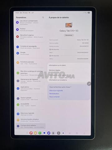 Samsung galaxy tab s10 plus 5G 256 GO