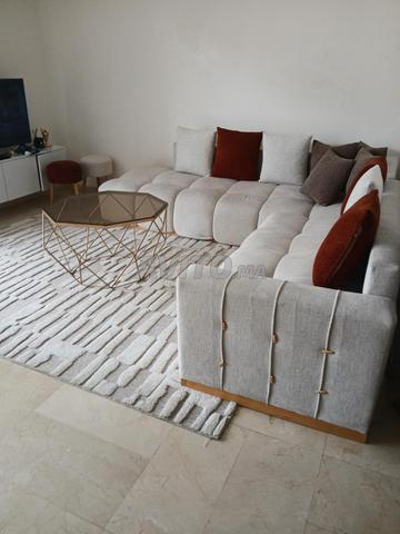 Salon bouclette avec table basse - 2