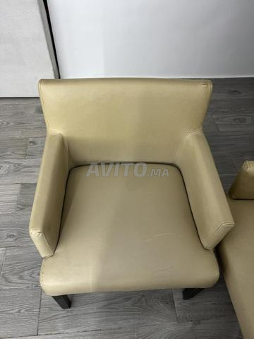 4 أربع كراسي من شبه الجلد - 2