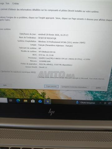 HP 830 G6 i7 8ème Tactile 16GB 1TB - 2