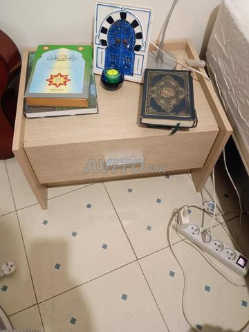 سرير مزدوج مع مرتبة خزانة ذات أدراج 2 منضدة - 2