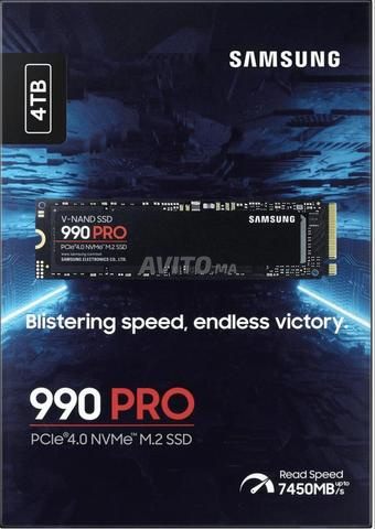Samsung SSD 990 PRO 4To jusqu’à 7450Mo/s (Neuf)