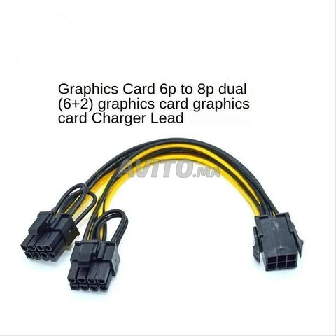 Câble GPU 8 ou 6 PIN TO 2x 8 PIN - 2