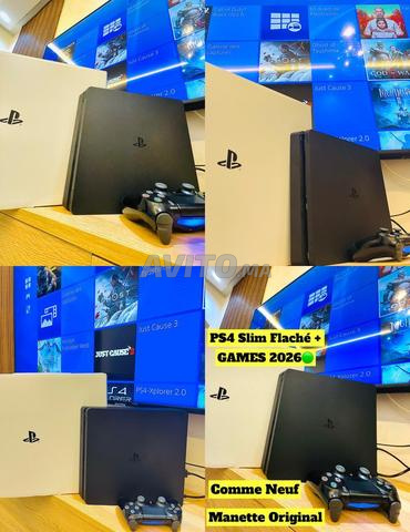 بلاي ستيشن 4 سليم نحيفة مع الألعاب