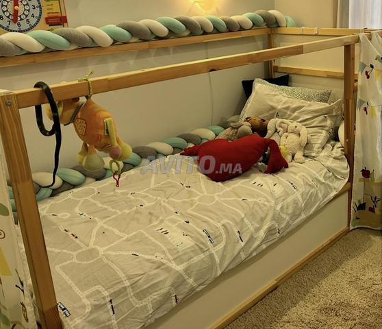 Lit réversible 90 200 cm et matelas KURA