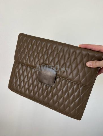 SAC À MAIN EN CUIR MARRON VINTAGE CHIC AVEC - 2