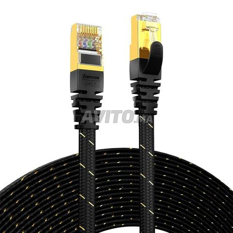 Câble Ethernet AMPCOM CAT7 10m Nylon Braid RJ45 - 2