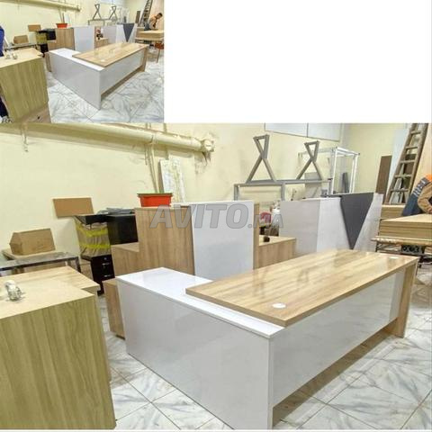 مكتب خشبي MDF أنيق وطبيعي - 2