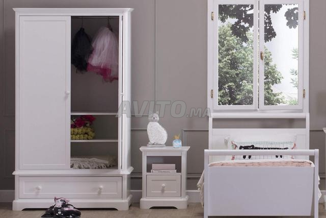Armoire pour enfant blanche, style classique - 2