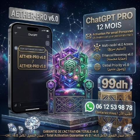 حساب Chat-GPT Pro 5.2 / تفعيل مباشر / حسابك الشخصي