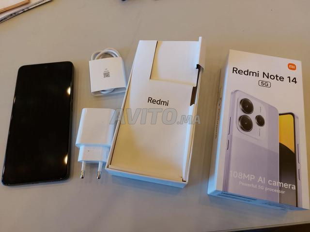 Redmi Note 14 256 Go noir, comme neuf, avec