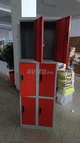 VESTIAIRE 6 CASSIERS EN METAL H185CM*L60CM*P40CM - 2