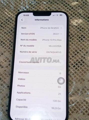 I PHONE 13 PRO MAX BON ETAT128G BATTERIE 83 - 2