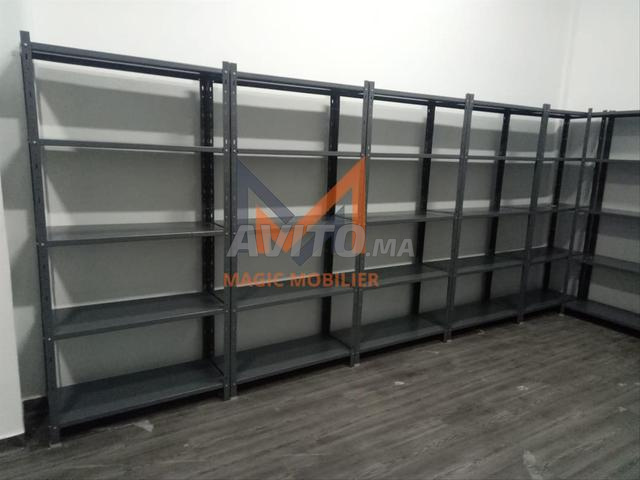 رف تخزين معدني أنيق بخمس طبقات . - 2