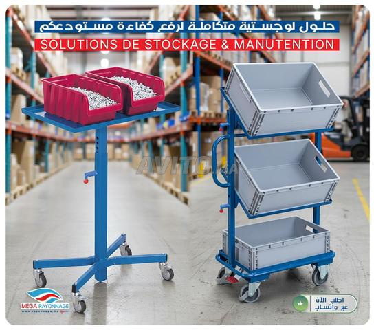 Chariot desserte plateaux inclinés – 200kg - 2