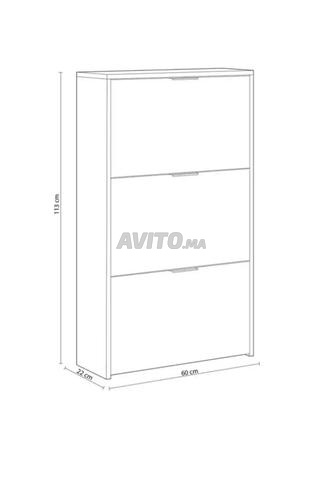 Meuble de chaussures en bois  - 2