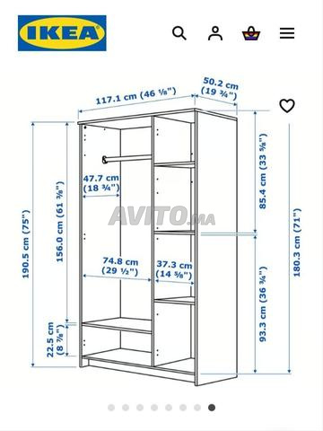 Placard Ikea made in Germany⁸ 117.1\108.3cm - 2