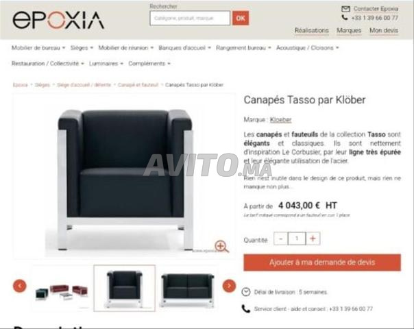 Fauteuil Tasso par Klöber en cuir noir & Acier