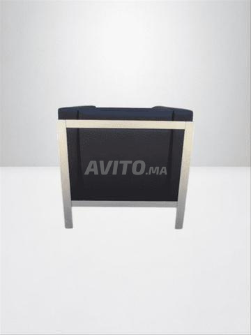 Fauteuil Tasso par Klöber en cuir noir & Acier