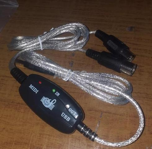 Cable MIDI vers USB pour Piano / Clavier - Neuf - 2