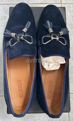 Mocassin Homme bleu en Velour - 2