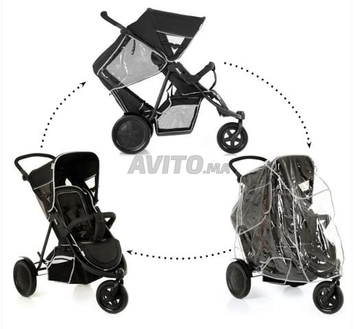 عربة أطفال هاوك فريريدر لـ 2 أطفال 3 عجلات - 2