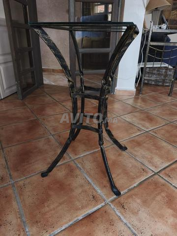 3 tables d'appoint fonte et piètement table basse - 2