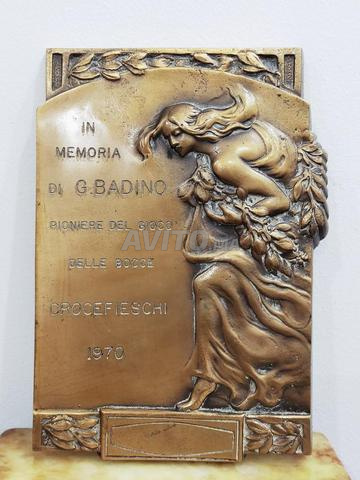 Plaque commémorative en bronze Badino - 2