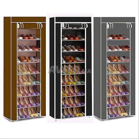 منظم أحذية بـ 7 طبقات أنيق ومضاد للغبار - 2