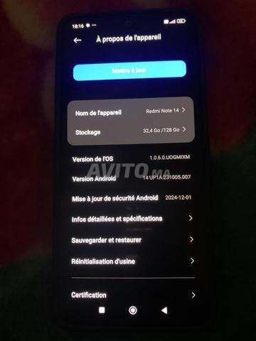Redmi note 14 etat neuf jamais utilisé - 2
