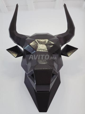 نحت جداري - رأس ثور اوريغامي - 2