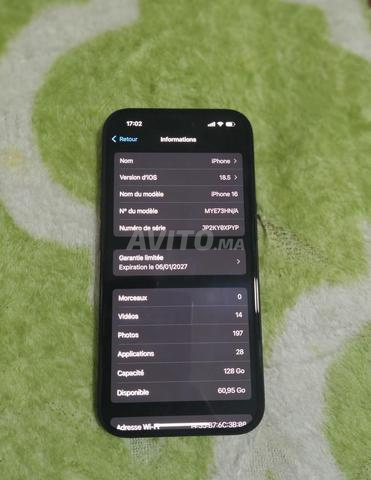 iPhone 16 128GB أسود كالجديد - 2