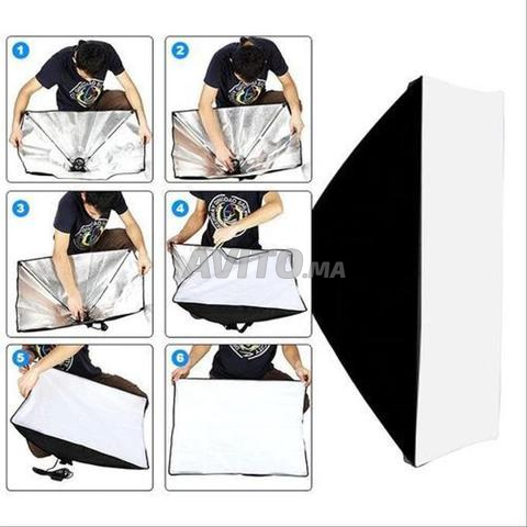 Puluz 2 Softbox 50x70cm, 8 lampes, 2 Tripied 2 - 2