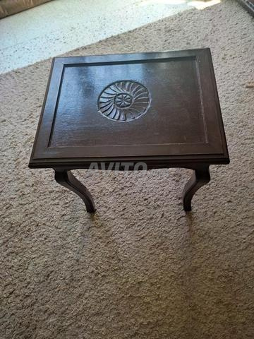 Grande table et 2 petites tables bois Acajou - 2