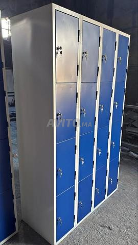 VESTIAIRE METALLIQUE MONOBLOC 3 CASES – - 2