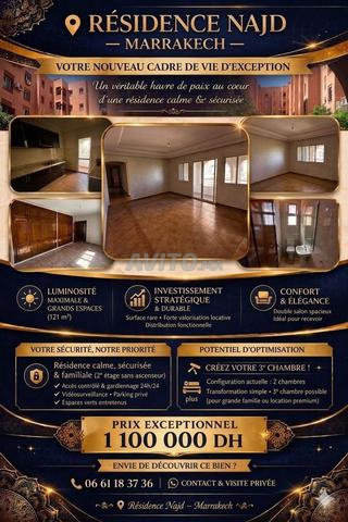 Grand appart 121m² à Najd près Mabrouka