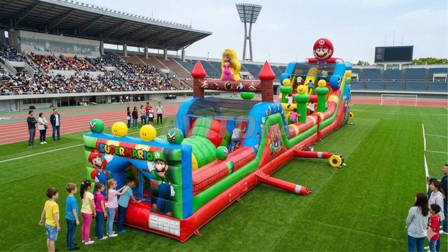 Parcours Gonflable - Géant Jeu Gonflable Mario