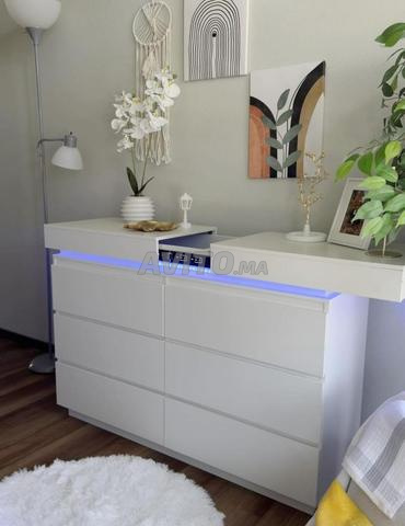 خزانة ذات أدراج 6 أدراج قبعة منزلقة ليد - 2