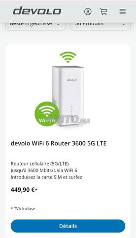 devolo wifi 6 pouces routeur 3600 5g lte