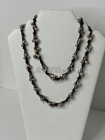 Uno de 50 - Collier Original (Argenté & Cuir) - 2